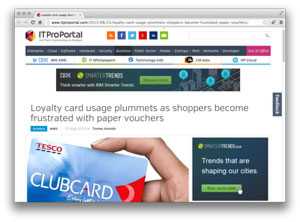 Loyalty card usage plummets as shoppers become frustrated with paper vouchers