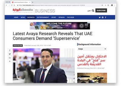 Latest Avaya Research Reveals That UAE Consumers Demand ‘Superservice’