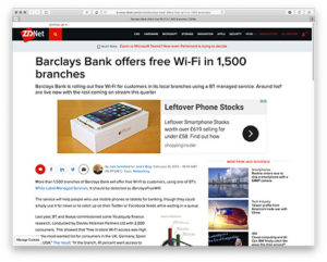 Barclays offers free wifi