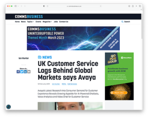 UK Customer Service Lags Behind Global Markets says Avaya