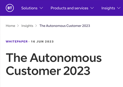 The Autonomous Customer 2023